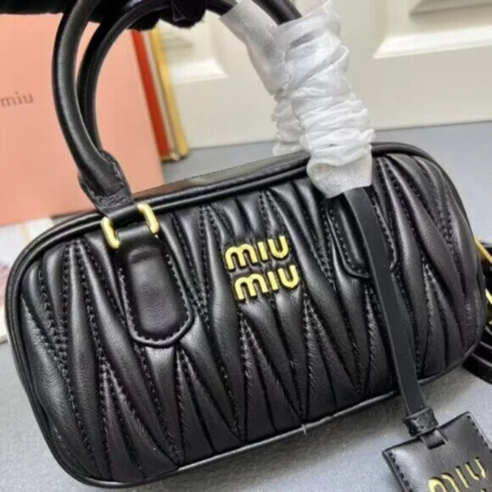 Miu Miu Arcadie Matelassé Nappa Leather Bag